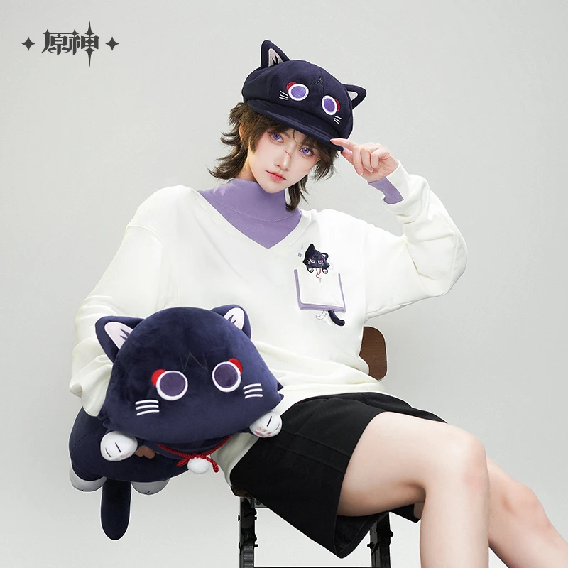 MiHoYo Official Genuine Game Impact Wanderer Theme Impression Series Wanderer Scaramouche Sweatshirt Cat Hat Birthday Gifts