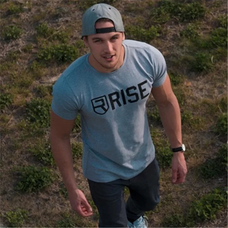 Men Tshirt Short Sleeve Shirts for Men Casual Workout Gym Fitness Muscle Shirt Daily Wear