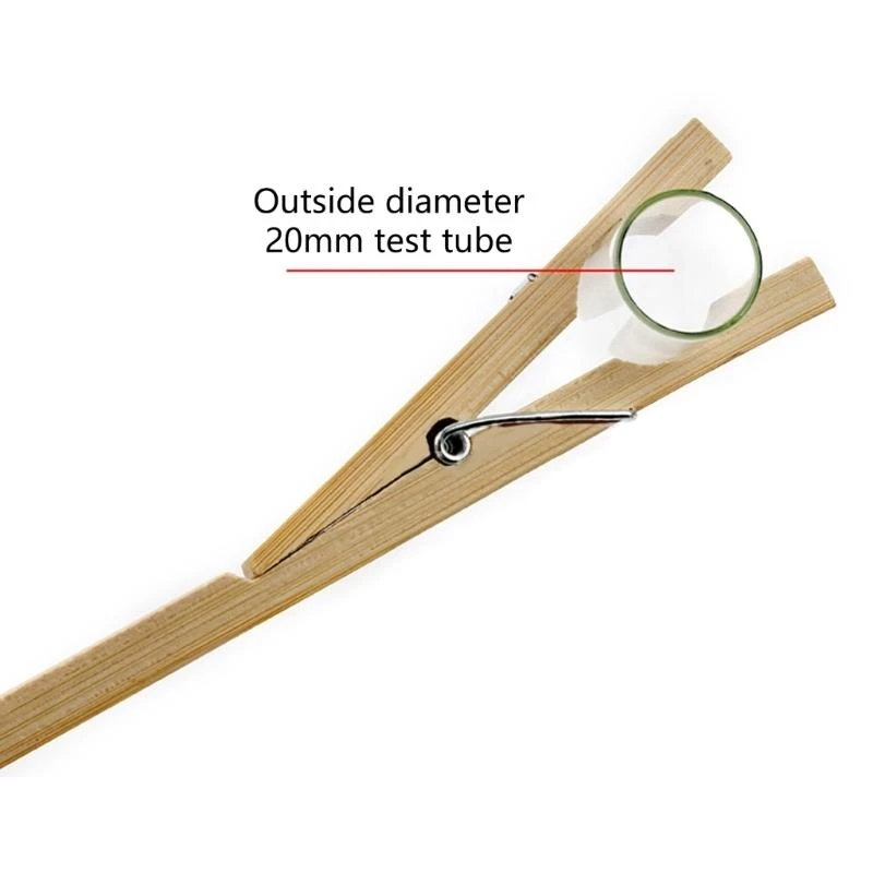 Зажимы для пробирки, упаковка из 10 дровяных зажима зажима для зажима для тестовой трубки, набор для школы