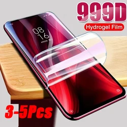 3-5Pcs Hydrogel Film For Xiaomi Mi 9 8 SE 9T Pro Max 2 3 Screen Protector Mi 9 8 A3 A2 Lite 6 6X Mix 2 2S 3 Play Protective Film