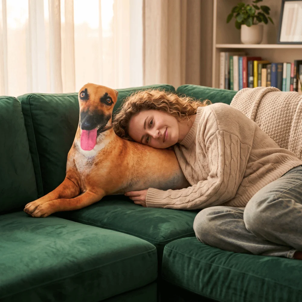 Sighthound Realistic Simulated Greyhound Pillow Lifelike 3D Printed Pillow Kawaii Long Bolster Stuffed Puppy Dog Gift Present