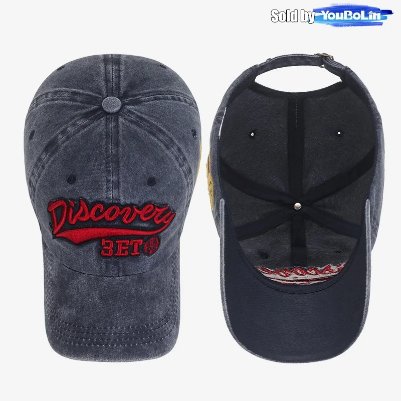 Discovery 3D вышитая хлопковая регулируемая бейсболка шляпа от солнца кепки дальнобойщика шляпы для папы