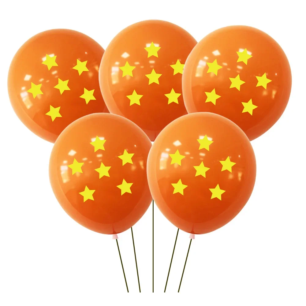 

4 pcs Dragon Ball Theme Party Decoration Latex Balloons Goku Dragon Ball Print Balloons Children's Birthday Party Decoration