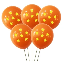 4 pcs Dragon Ball Theme Party Decoration Latex Balloons Goku Dragon Ball Print Balloons Children's Birthday Party Decoration