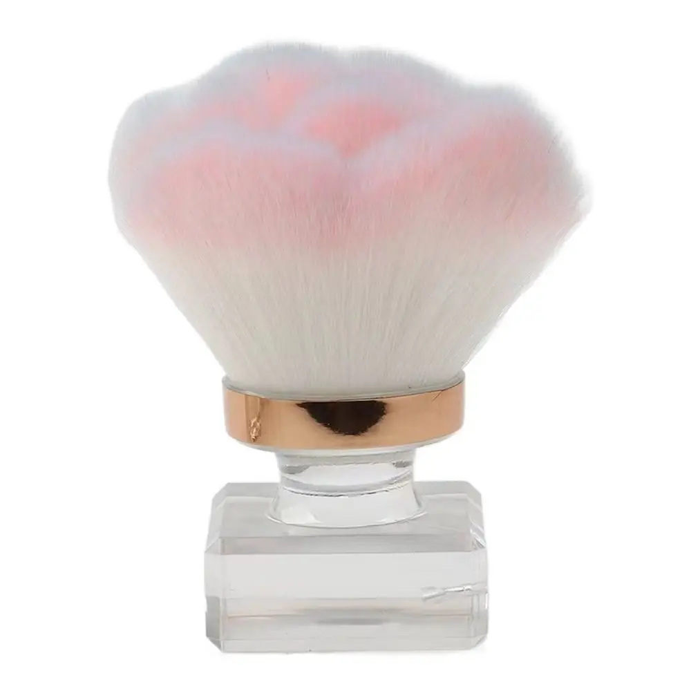 Portable Rose Shape Powder Blusher Brush Cosmetic Tools Dust-proof Nail Cleaning Brush Manicure Nail Art Makeup Brush Makeup