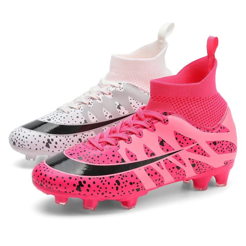 

Professional Soccer Shoes Non-Slip Football Boots FG/TF Children's High Top Football Field Cleats Outdoor Training Shoe 2023 New