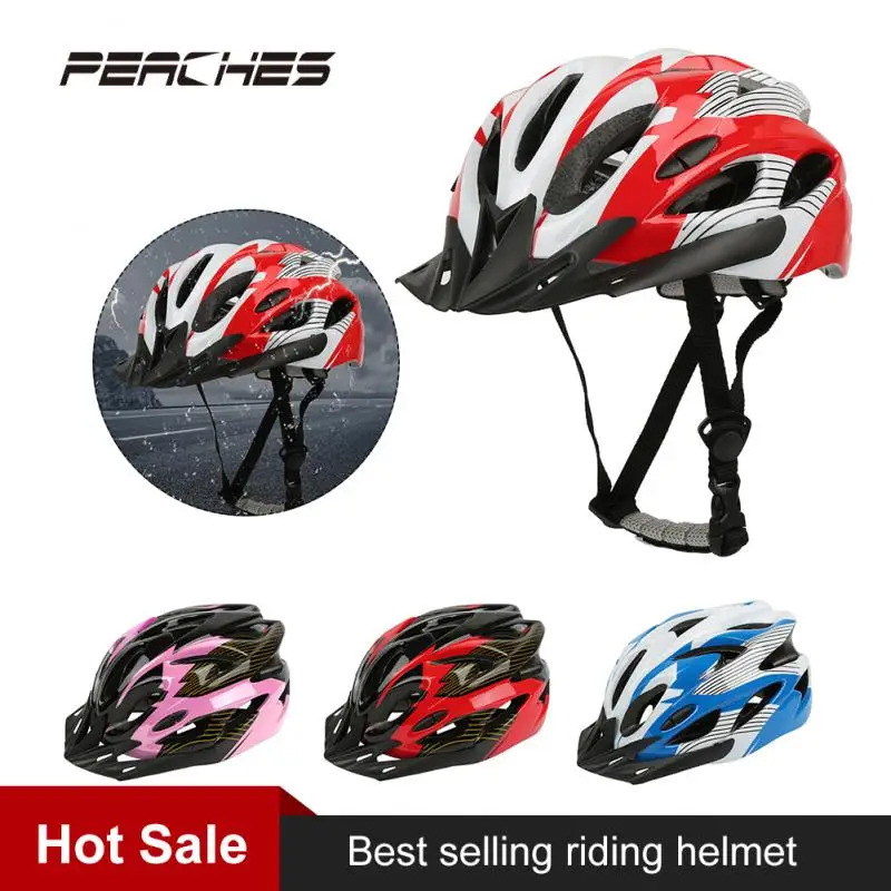 PEACHES Child Adult Universal Safety Helmet Outdoor Motorcycle Bicycle Riding Cycling Ski BMX Road MTB Helmet Protection Gear