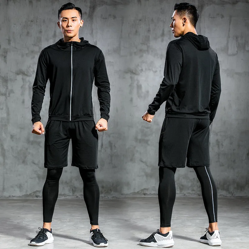 Sports Suit Men\'s Running Sets Compression Gym Fitness Sportswear Quick Dry Basketball Tights Outdoor Jogging Training Underwear