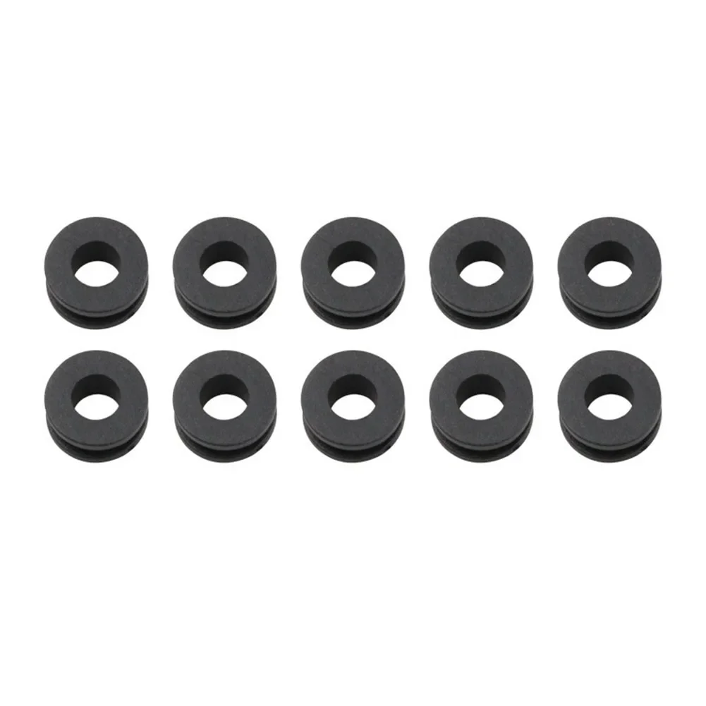 Universal 10Pcs M6 Motorcycle Side Cover Rubber Grommets Gasket Fairings For Honda Round Plastic Rubber Rings Parts