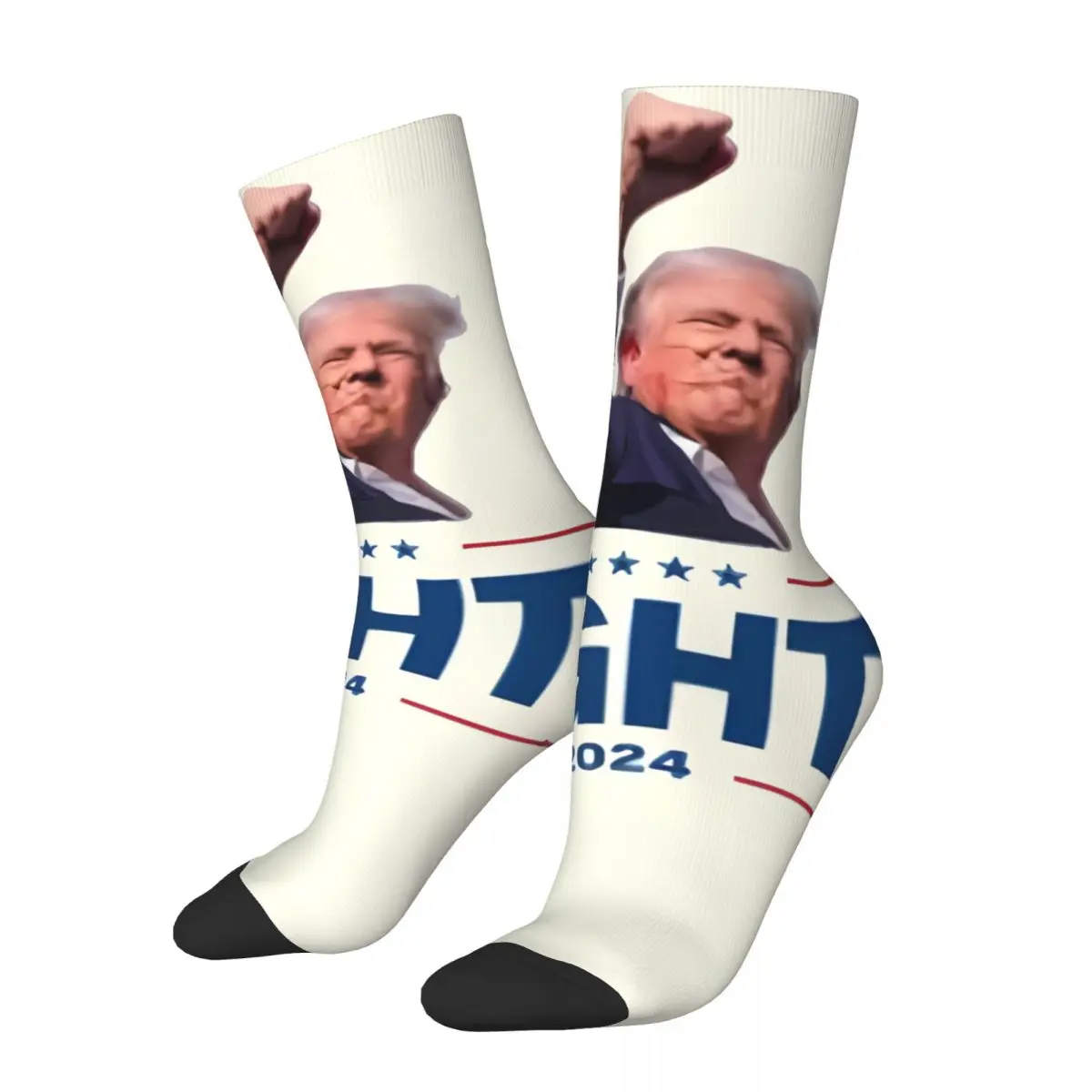 Trump Fight 2024 Trump Shot Fight 2024 Election Crazy Men's compression Socks Unisex 2024 Trump Shooting Crew Sock Boys Gift