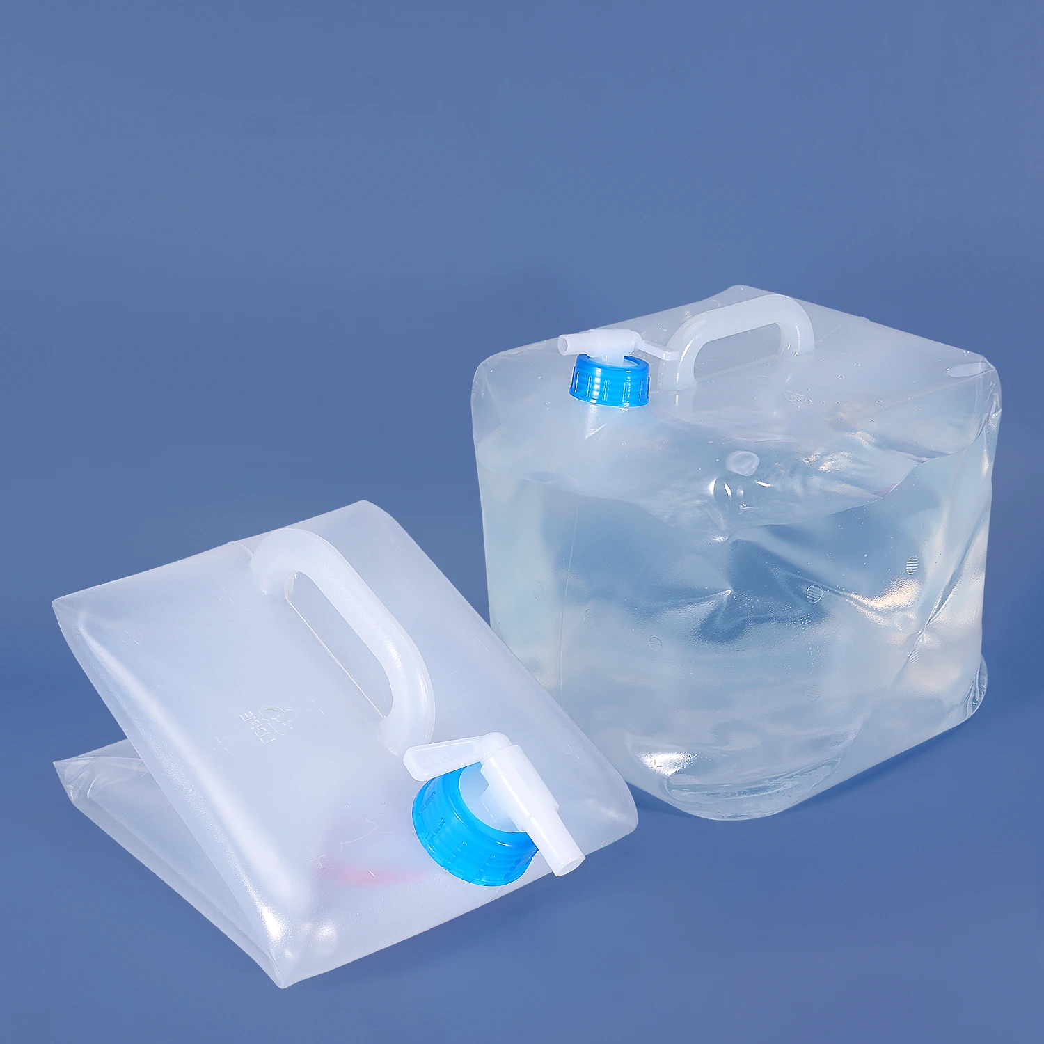 1 Pezzo Contenitore d'Acqua Pieghevole per Auto 5L-20L, Serbatoio Vuoto in Plastica con Maniglia e Rubinetto, Contenitore Liquidi Pieghevole