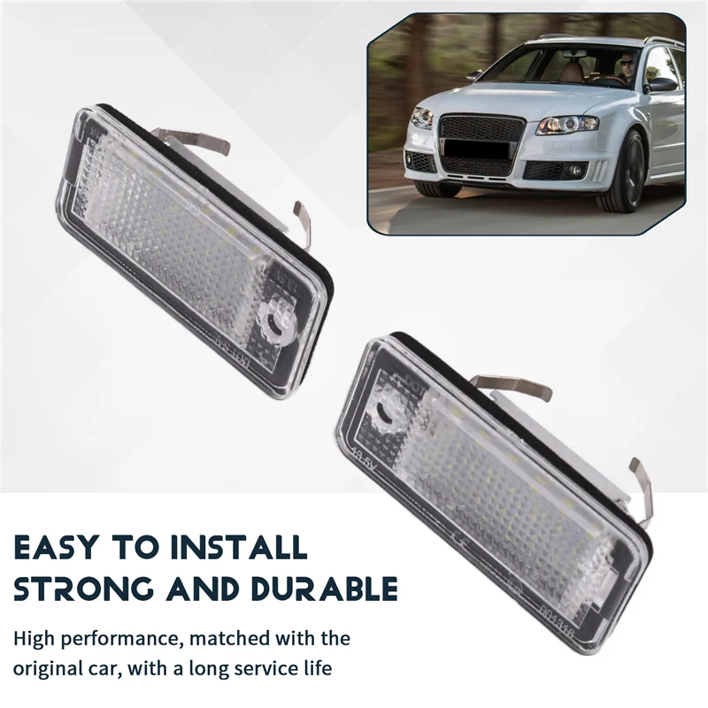 2 قطعة LED رقم لوحة ضوء ل A3 A4 S4 RS4 B6 B7 A6 RS6 S6 C6 S5 Q7 A8 S8 لوحة ترخيص مصباح
