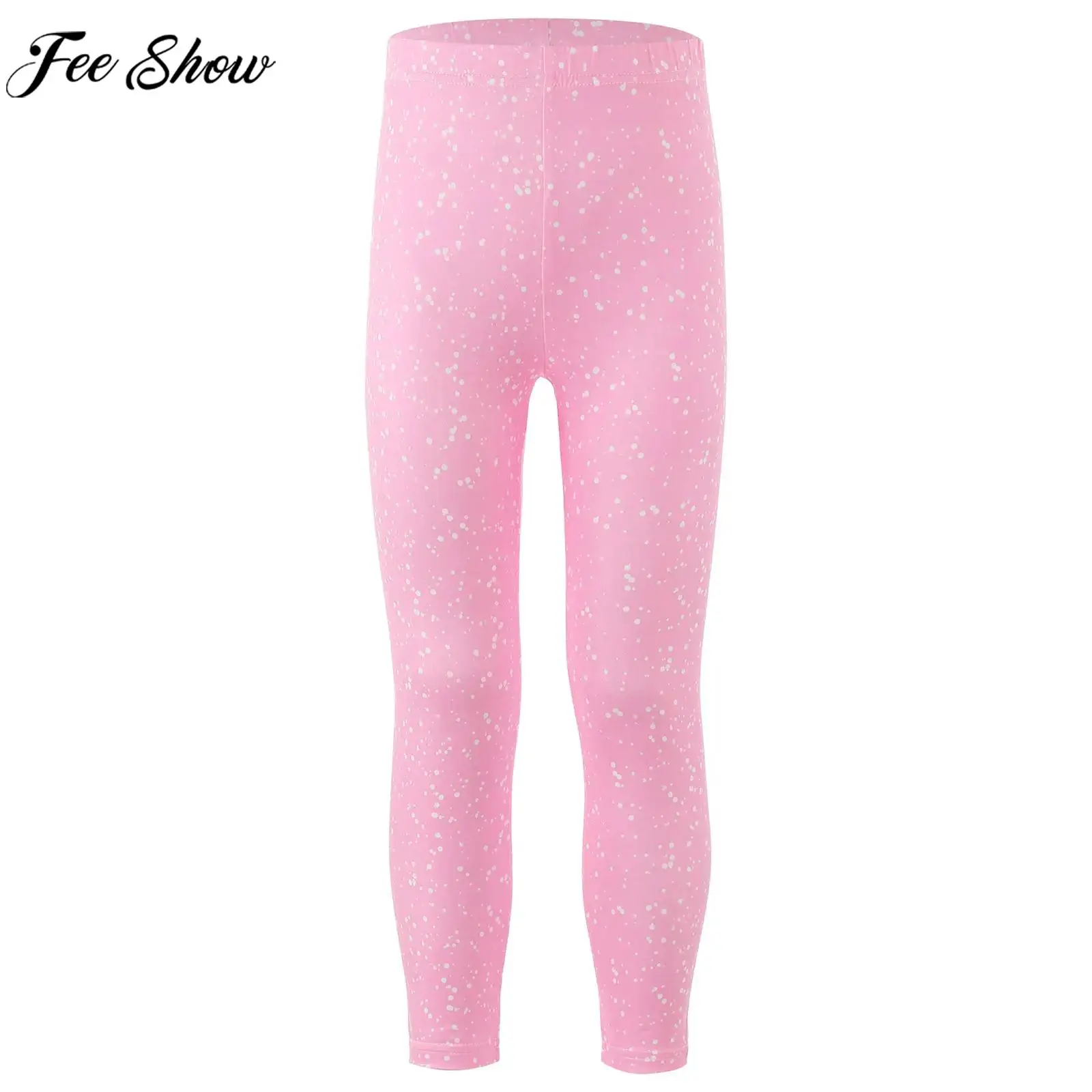 Children Girls Summer Casual Leggings Pants Elastic Waist Print Underpants Trousers Daily School Holiday Wear Sleepwear Homewear