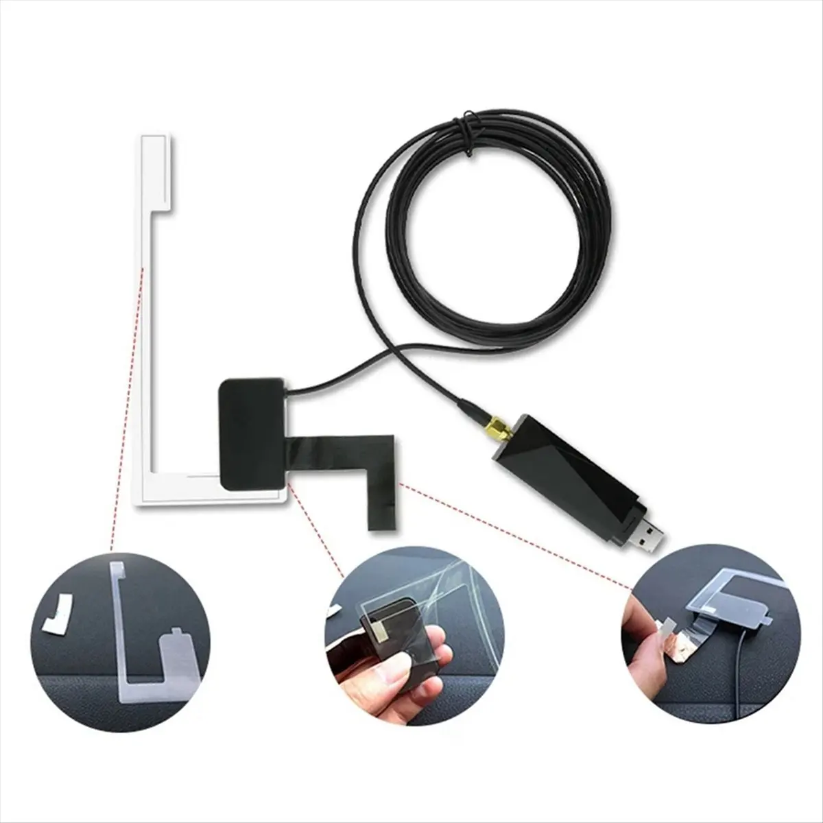 #27K (Black)DAB/DAB+ Antenna With USB Adapter Universal Android Car Radio,Automotive Parts & Accessories