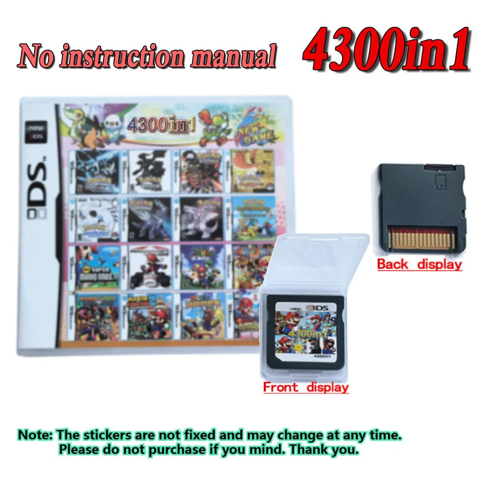 4300-in-1 Kompilation DS NDS 3DS 3DS NDSL Spielkassette Videospiel-Handheld-Player (R4-Karte) 23in1/208in1/280in1/482/486