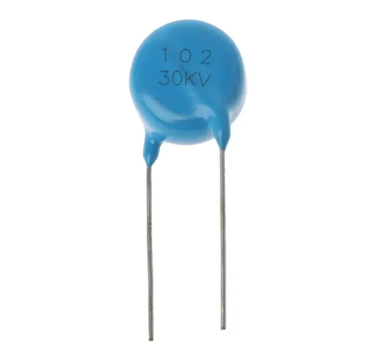 102K 30KV high voltage capacitor 0.001UF 1NF straight plug 30000V blue round