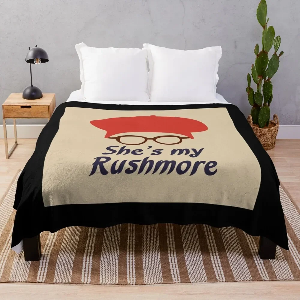 

Rushmore is Max Poster Throw Blanket Blankets For Sofas Moving Decoratives Plaid Blankets