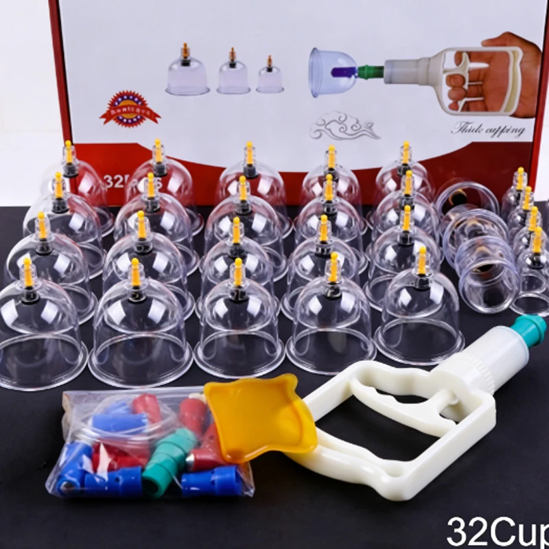 

Набор из 32 профессиональных вакуумных банок для массажа тела, пластиковые вакуумные массажные насосы для расслабления