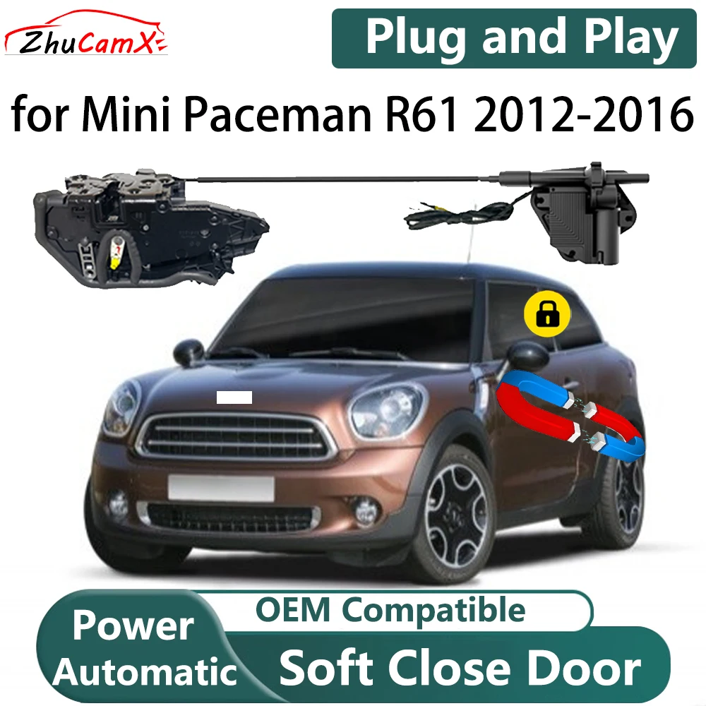 

ZhuCamX for Mini Paceman R61 2012-2016 Car OEM Electric Soft Close Door System Power Closing Door Latch Lock Plug and Play