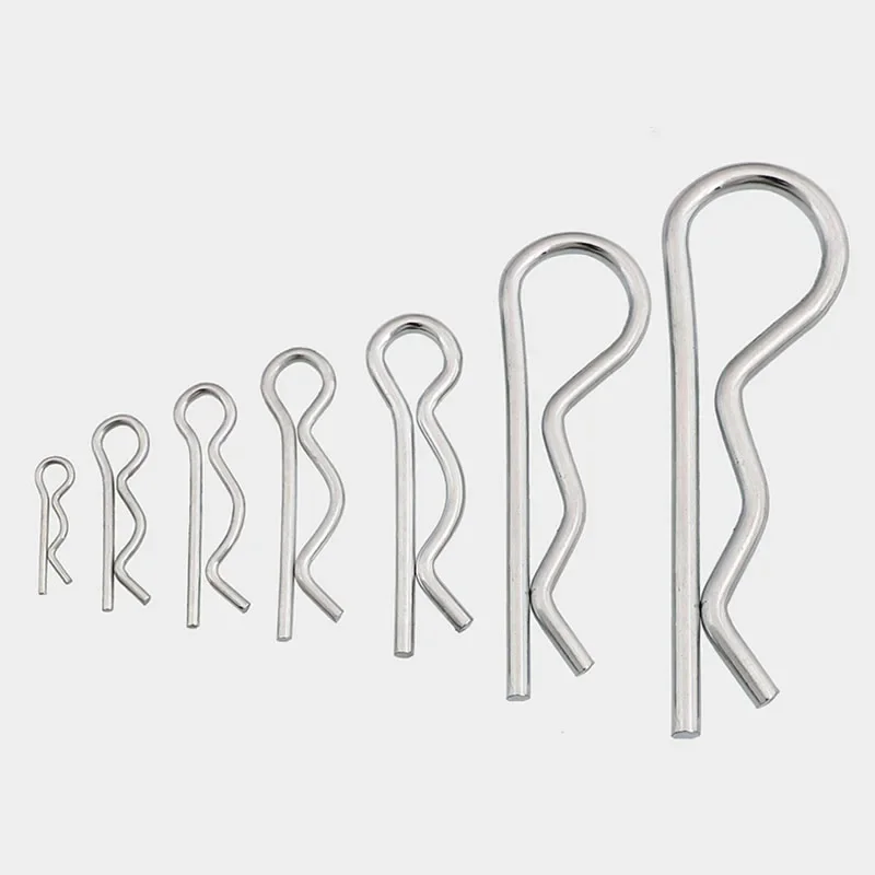10-100pcs  M1 --M4 M5 M6 M7 Spring R Type  Cotter Pin  Retaining Clips Wave R-shaped Pin Clamp Hair Tractor Pin for Car