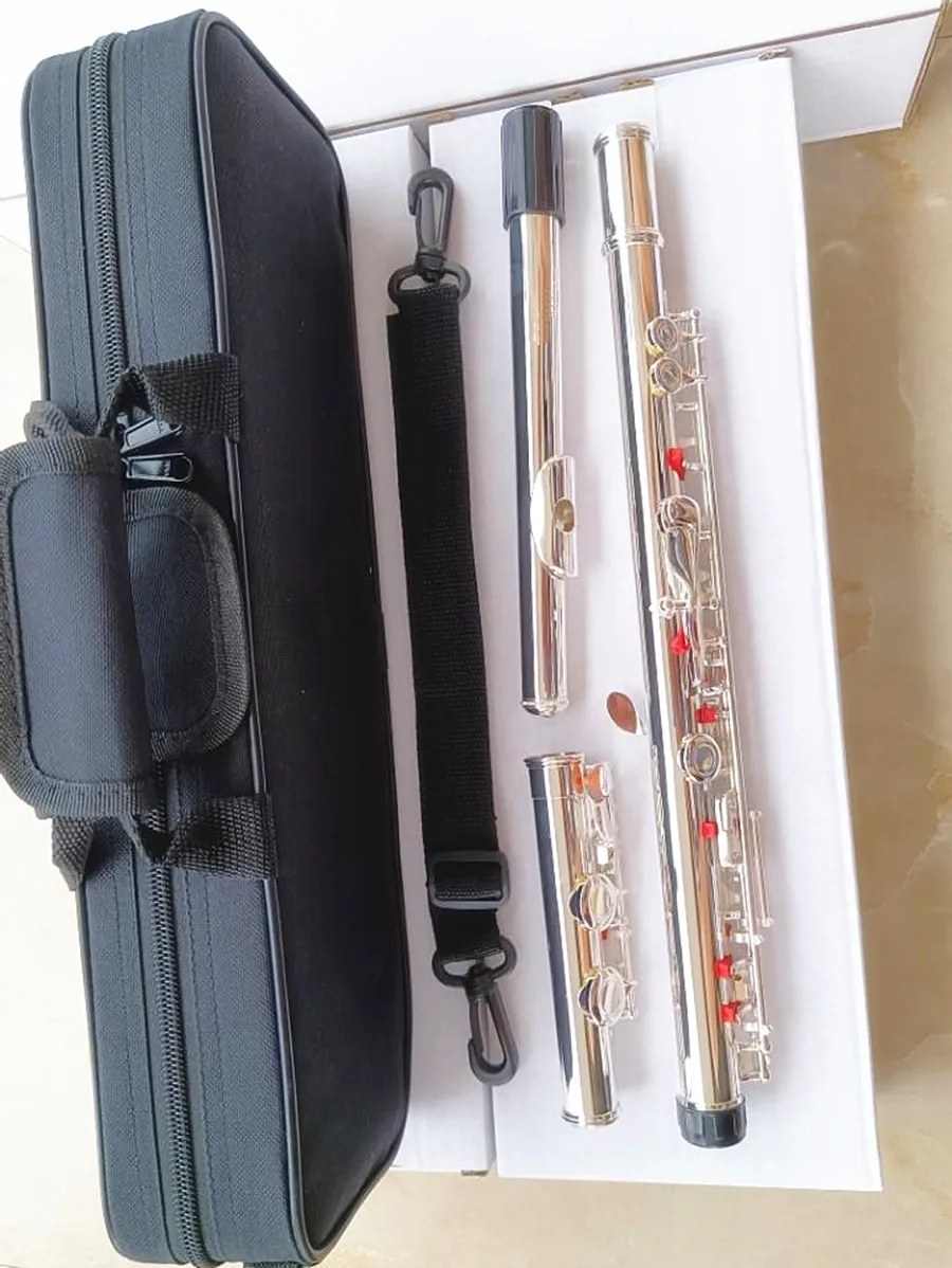 New silver-plated Flute 212SL model16 Holes Closed C Key Cupronickel Silvering flauta transversal instrumentos with E key Flute