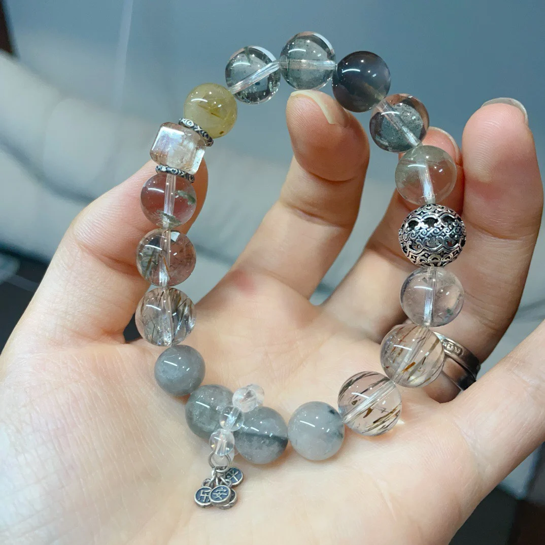 

Natural White Crystal Bracelet Men's and Women's Light Luxury Fashion Bracelet Niche Design