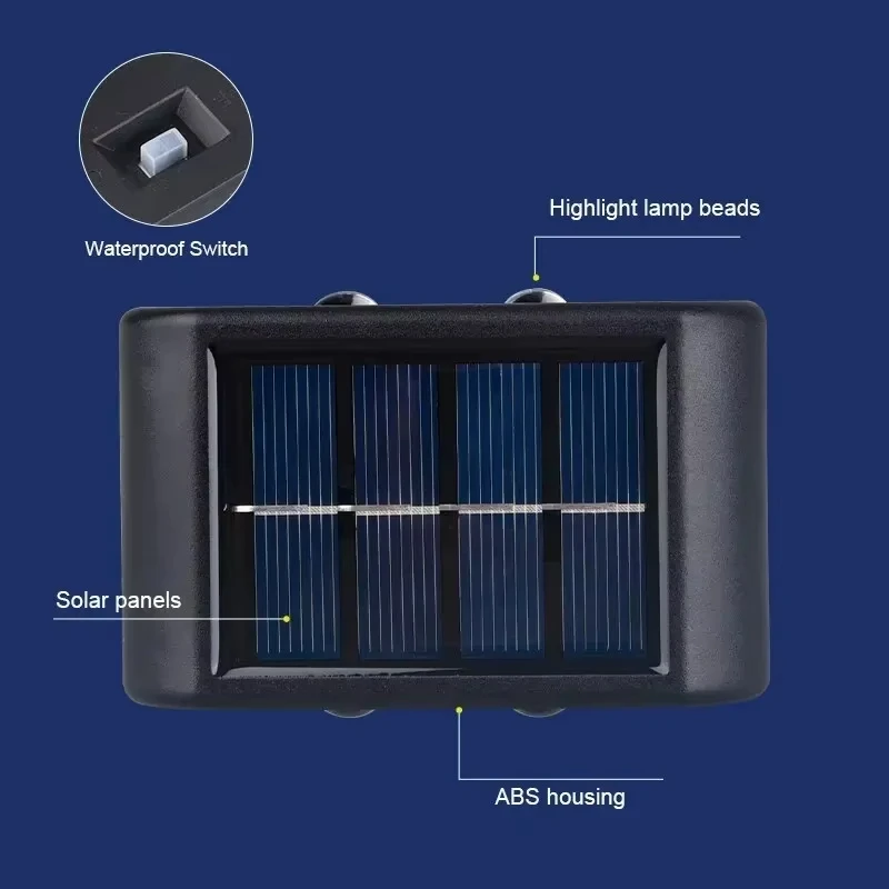 Solar LED Light, Outdoor Waterproof Wall Lamp, Dusk To Dawn Fence Lighting for Summer Garden Yard Porch Walkway Camping Home image 6