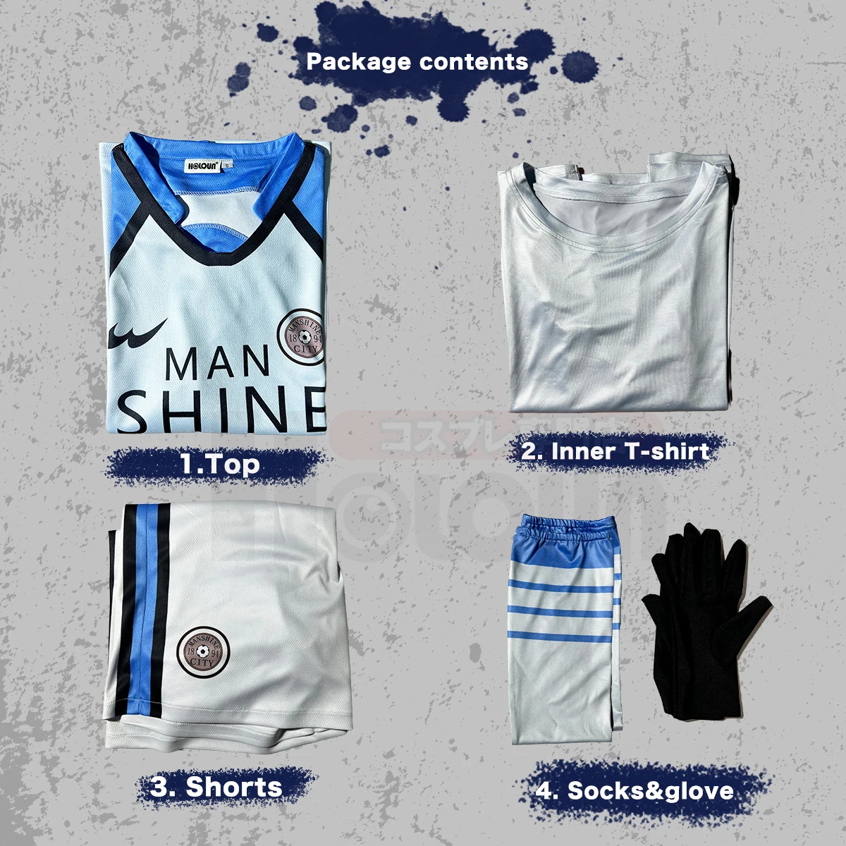 HOLOUN Blue Lock Anime Cosplay Costume parrucca uomo SHINE CITY Nagi Reo Mikage Chigiri Rose Net Football Soccer Uniform Daily Sport