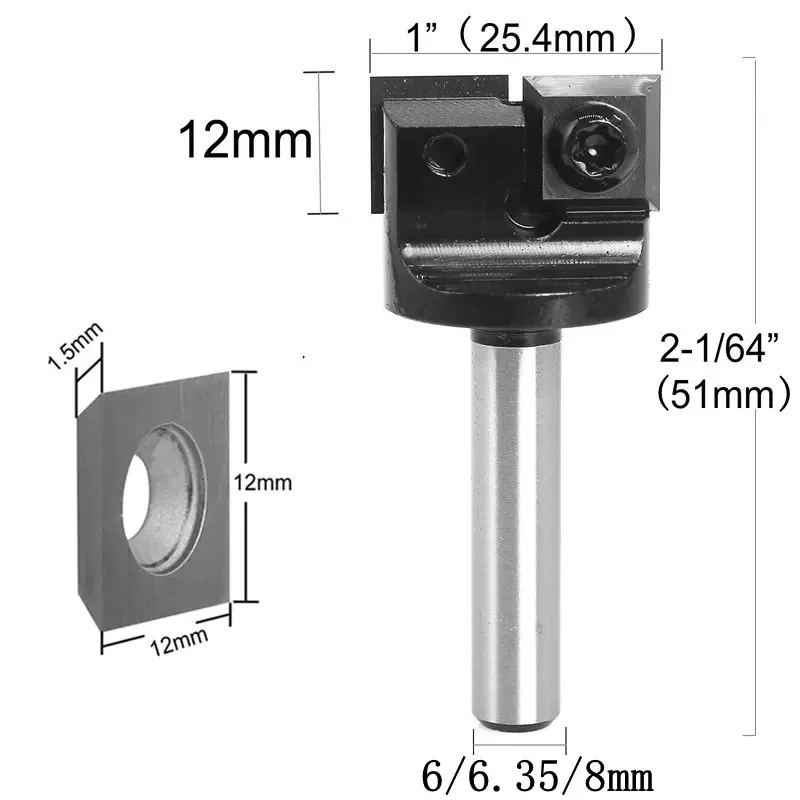 

Removable Disposable Blade Woodworking Milling Cutter Bottom Cutter End Mill