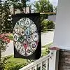 MTG Stained Glass Garden Flag 12x18 Inch Double Sided Flags for Outside Yard Outdoor Decor Wall Banner llz