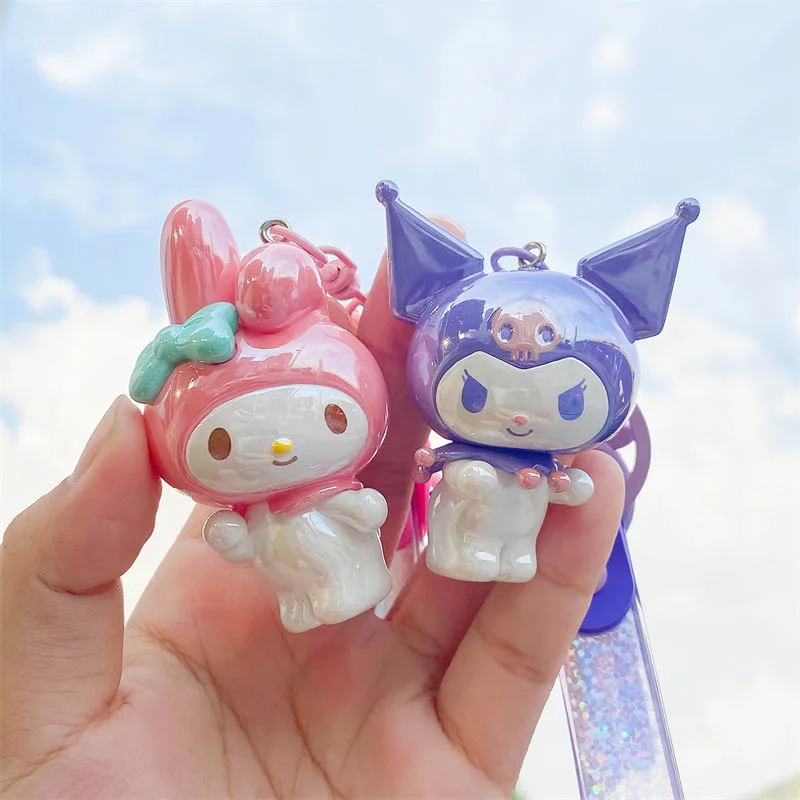 Cinnamoroll Pochacco Colorful Series Keychains Kuromi My Melody Hangyodon Pendant Bag Accessories Car Key Ring Gift Wholesale