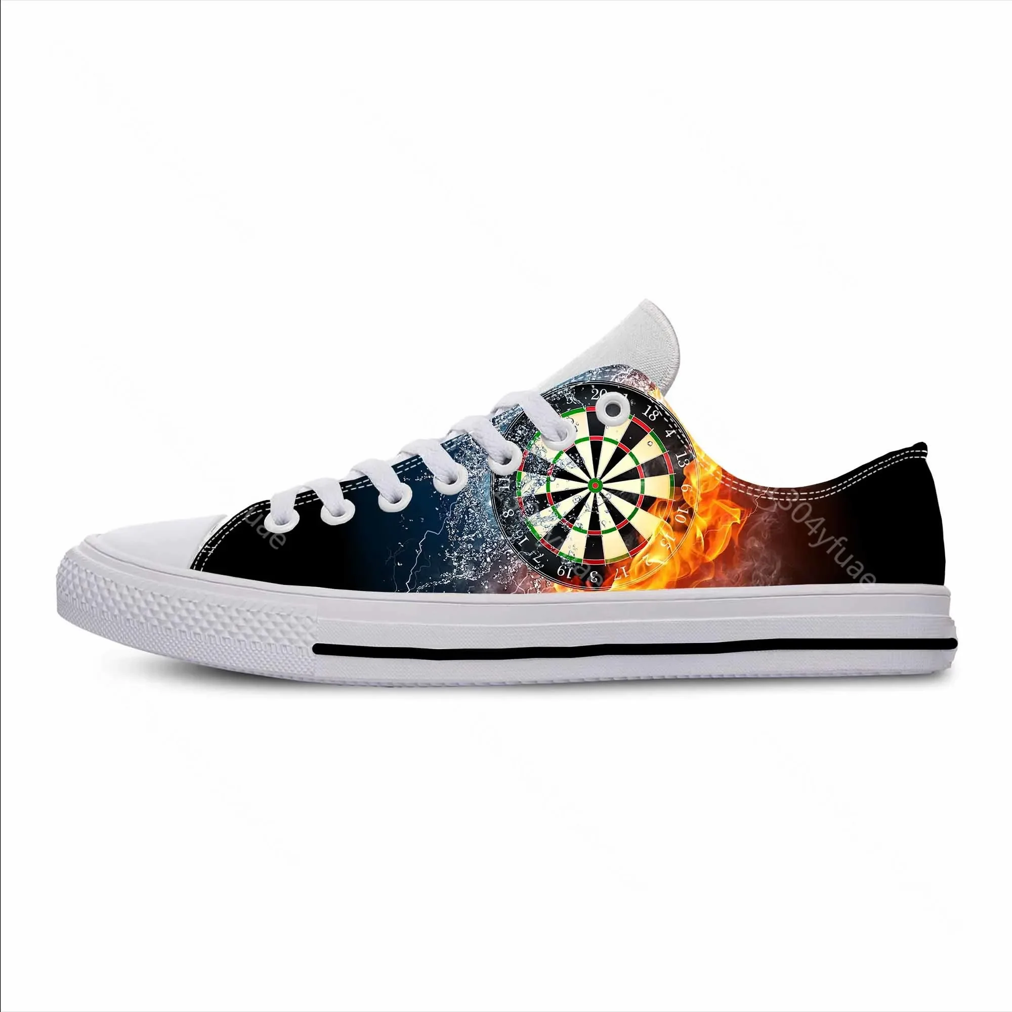 Game Sport Darts Dartboard Dart board Target Funny Casual Cloth Shoes Low Top Comfortable Breathable 3D Print Men Women Sneakers
