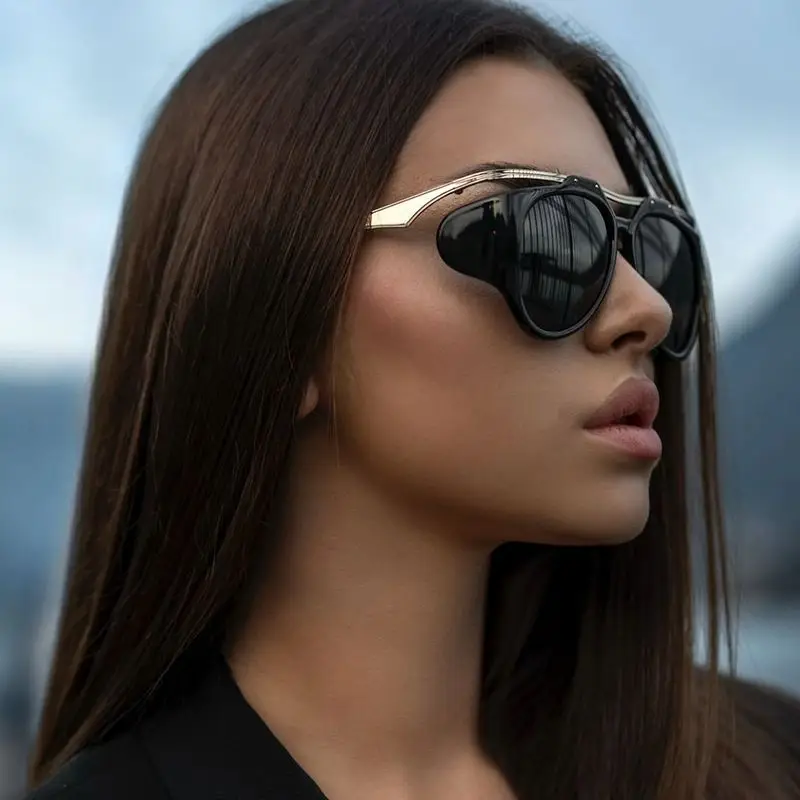 

Cat Eye Sunglasses Women Classic Mirror Vintage Sun Glasses Female Cateye Frame Outdoor Gradient Lunette Soleil Femme Gafas