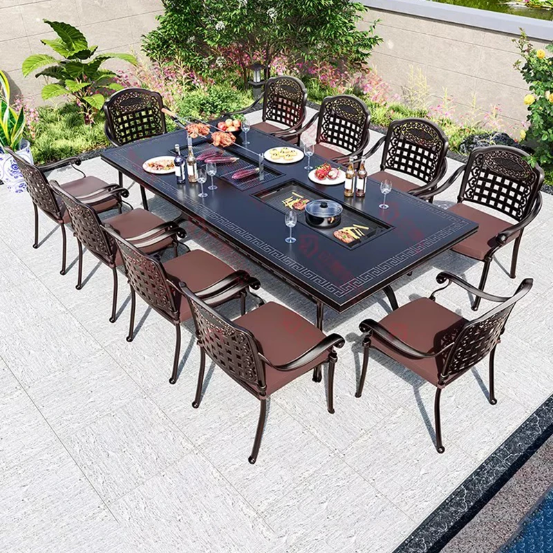 Luxury Mobile Garden Furniture Sets Restaurant Outdoor Study Coffee Garden Furniture Sets High Mesas De Comedor Garden Furniture