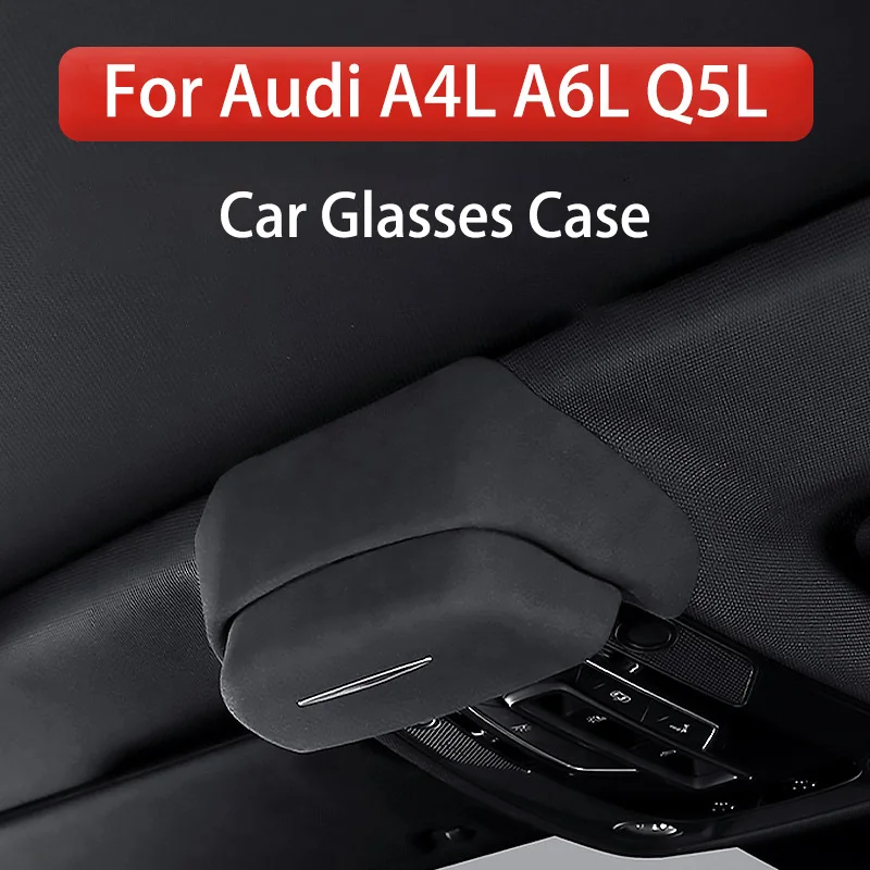 Für Audi A4L A6L Q5L Auto Brillenetui Organizer Wildleder Sonnenbrille Aufbewahrungsbox Autodach Schiebedach Brillenbox Brillenhalter Aufbewahrung