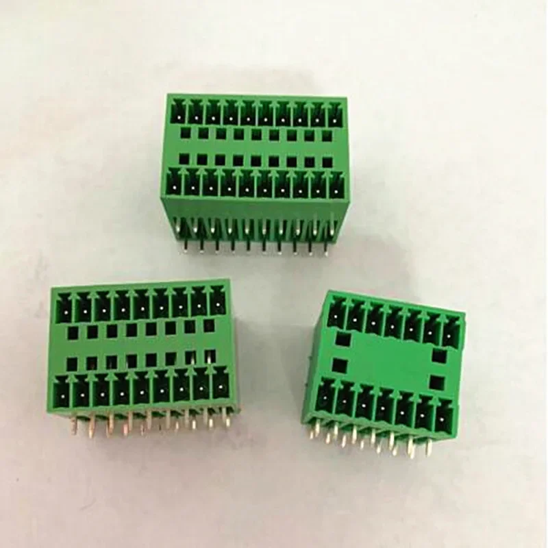 10pcs 15EDGRH-3.5mm double-layer plug-in terminal block socket bending plate 2EDGRH-2*(2-12p)