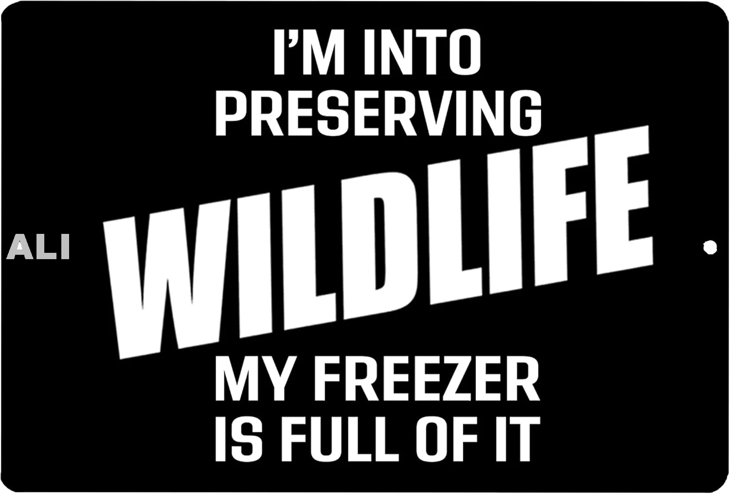 Hunting Preserving Wildlife Hunter Funny Sarcastic Metal Tin Sign Wall Decor Man Cave Bar Office Garage Shop Home Decor Roo sign