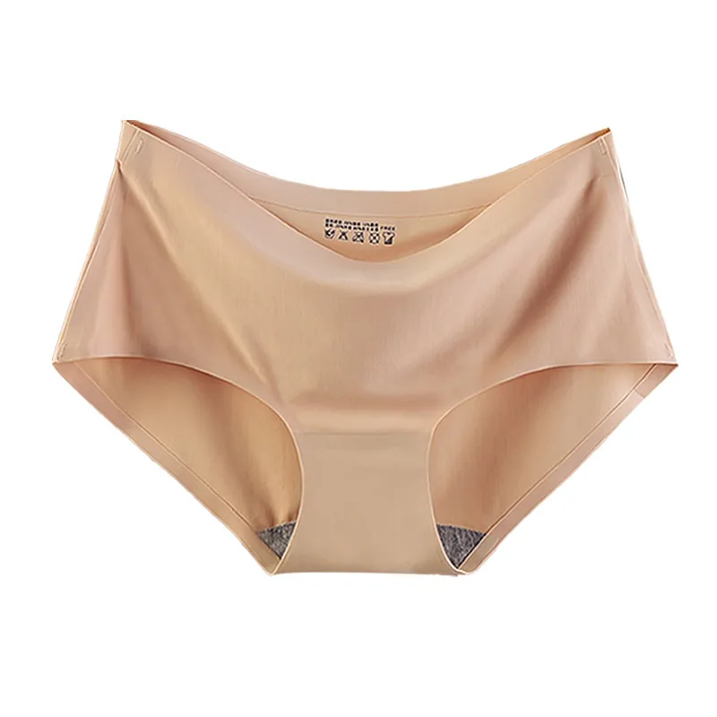 4 PCS/Lot Seamless Panties For Women Plain Panties Slip Silk Female Underwear Soft Thin Light Panti Culotte Femme Underpants