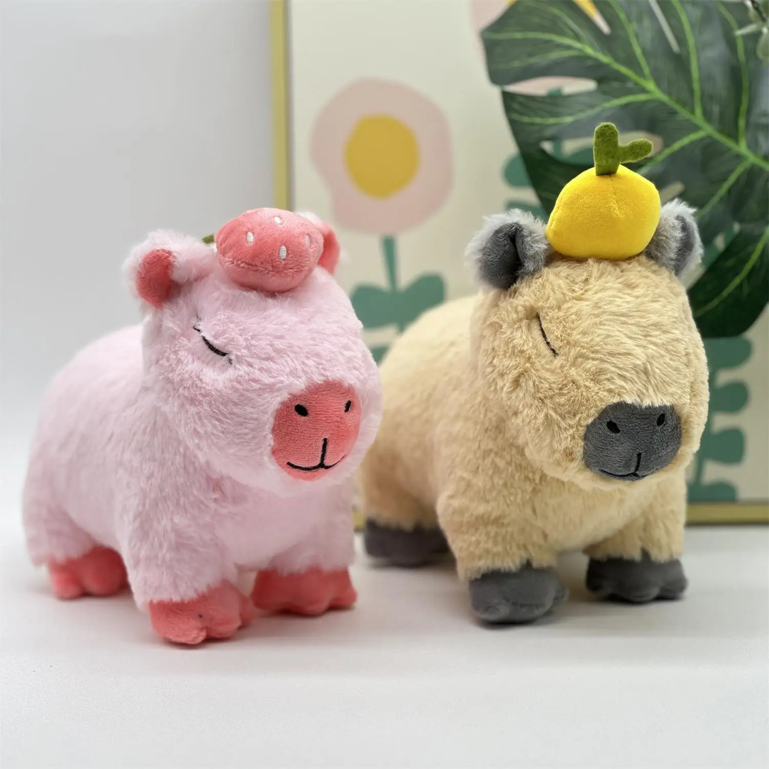 Amuse Orange Capybara Plush Cartoon Animal Doll High Quality Plush Doll as a Christmas Gift for Children