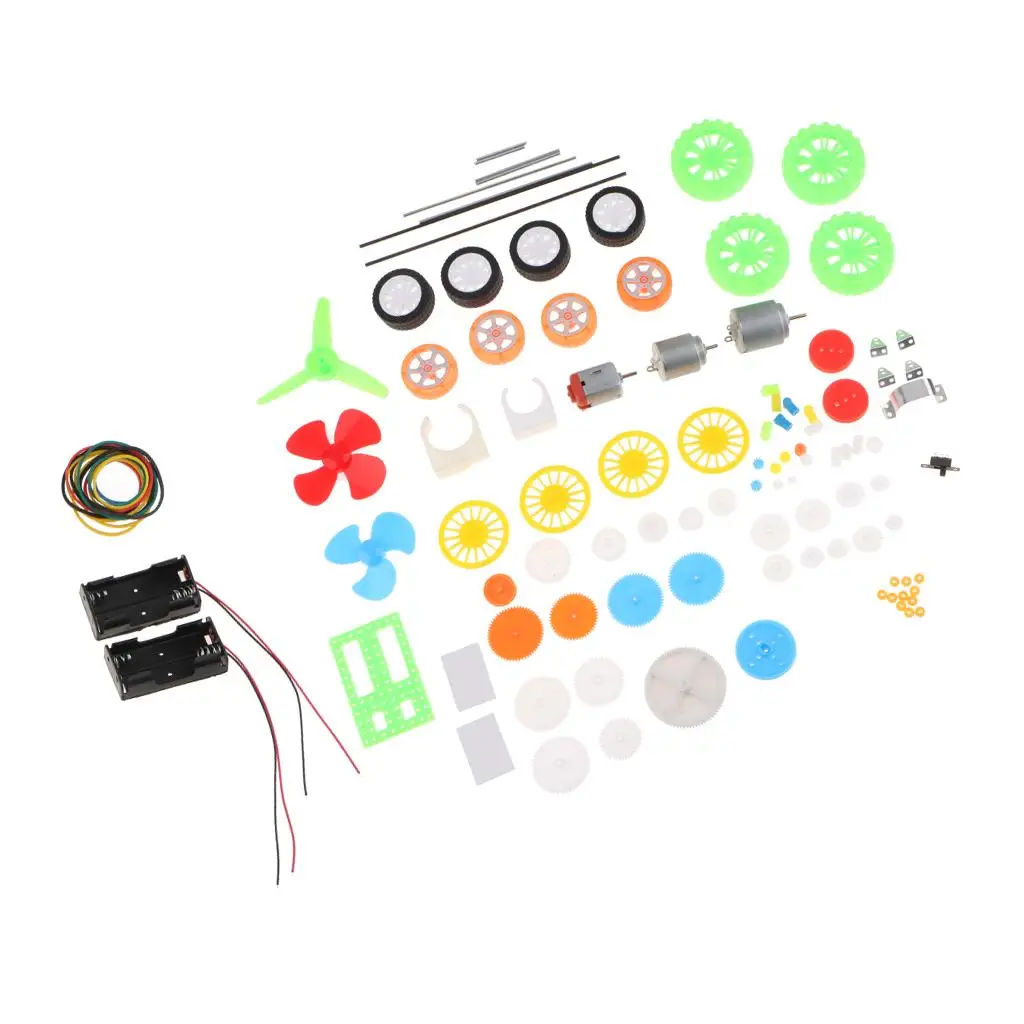 ABS Plastic Gearbox Robot Kit with Mini Motor Pulley and Worm Gear Motor for DIY Educational Model Making