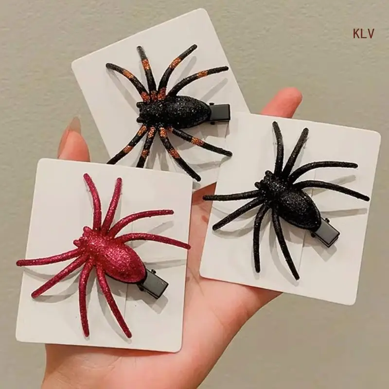 

Punk Hair Clip for Hot Girls Simulation Spiders Shape Hair Barrettes Duckbill Bangs Hair Barrettes for Teens Girls