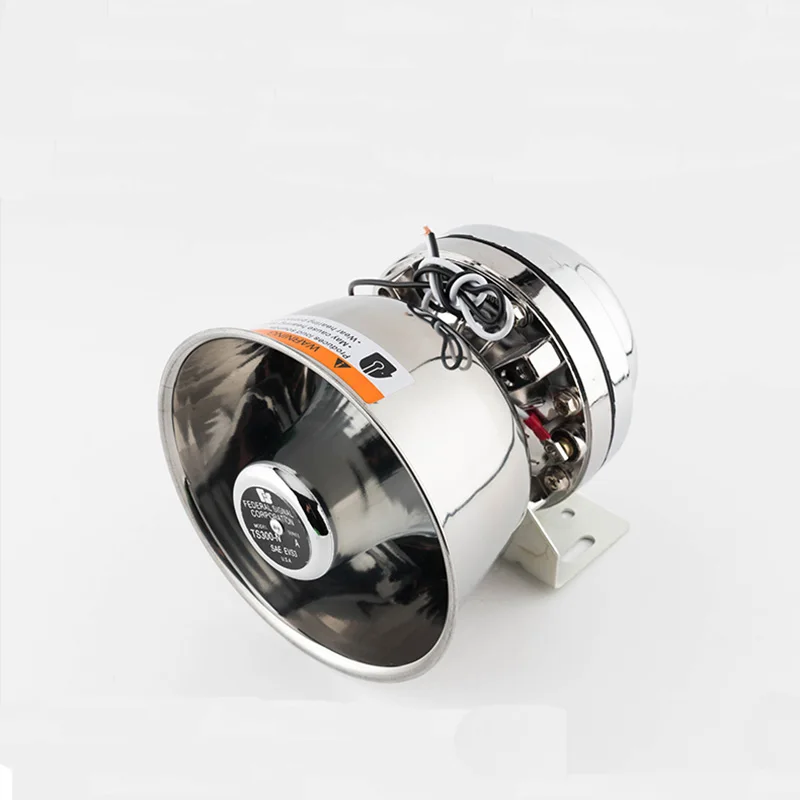 

Car alarm black front horn, square mouth high decibel horn, 200W300W400W watt car mounted alarm speaker, 12V24V universal