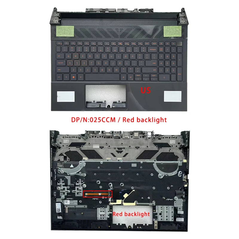 Imagem -05 - Teclado do Portátil com Luz de Fundo para Dell G15 5530 5531 5535 Acessórios do Portátil us 025ccm 095x4j Novo