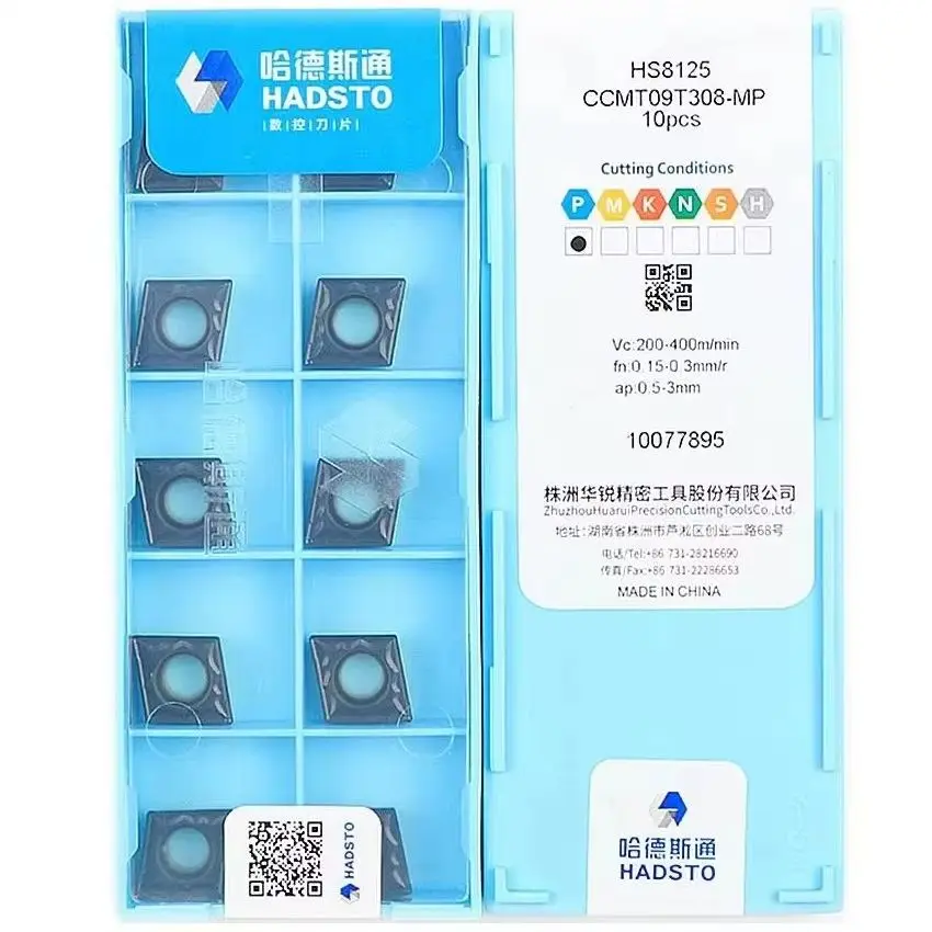 

CCMT09T308-MP HS8125/CCMT09T308-MP HS8225 HADSTO CCMT32.52 CCMT09T308-MP CNC blade carbide inserts Turning inserts turning tools