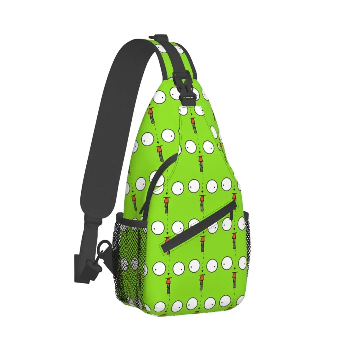 

Minimalist Gir Crossbody Chest Bags Cartoon Style Pockets Travel Pack Messenger Sports Teens Shoulder Bag Unisex