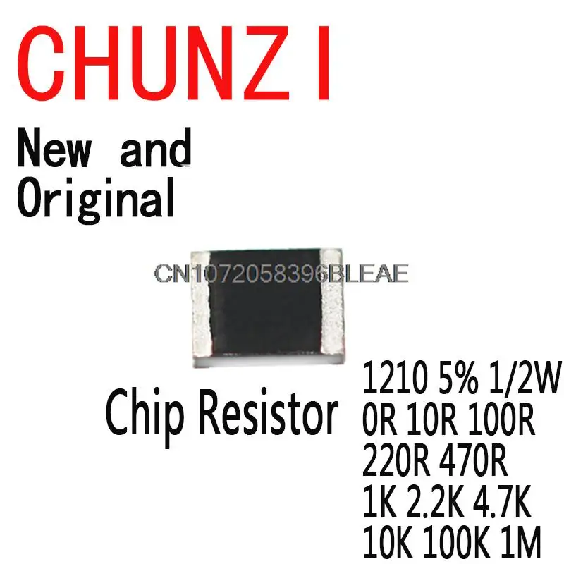 

5000PCS SMD Chip Resistor Resistors 0R - 10M 0 10 100 220 470 Ohm 1210 5% 1/2W 0R 10R 100R 220R 470R 1K 2.2K 4.7K 10K 100K 1M