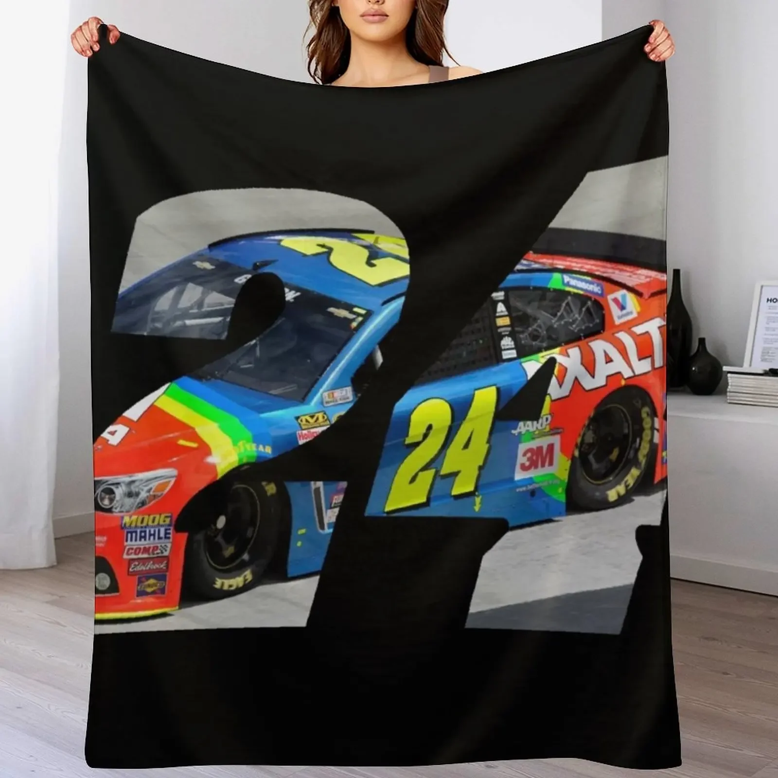 

Jeff Gordon Car 24 Throw Blanket anime funny gift Luxury St Shaggy Blankets