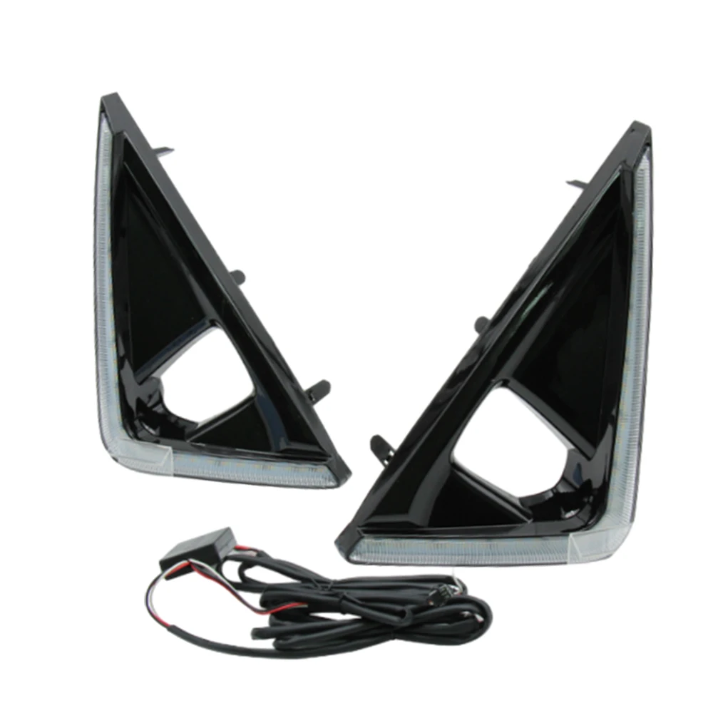 Weatherproof Design LED Daytime Running Lights Fit For Toyota Alphard 2018-2019 Sequential Turn Signal Long-Distance Visibility