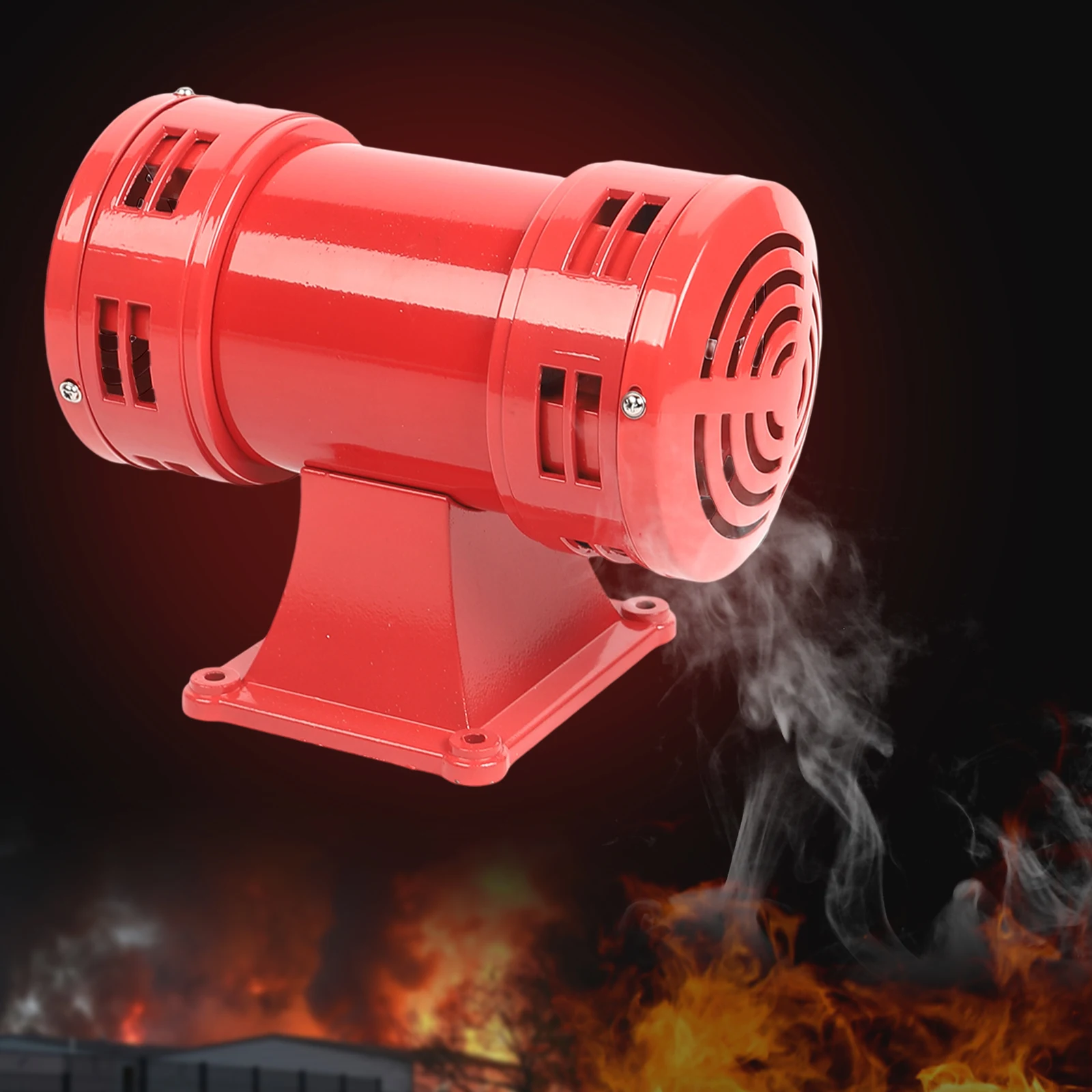 Electric Motor Driven Siren Air Raid Siren Horn Industry Continuous Alarm MS-490 140db Red 110V