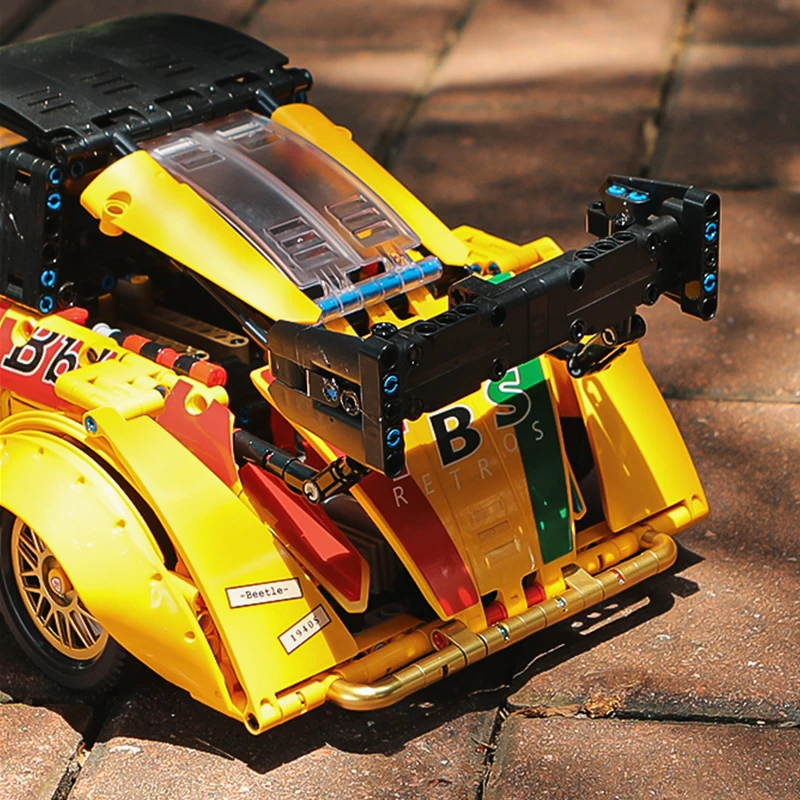 2369PCS 1:10 스케일 레트로 레이싱카 블록 모델 장난감 조립 브릭 시티 스포츠카 장식품 선물용